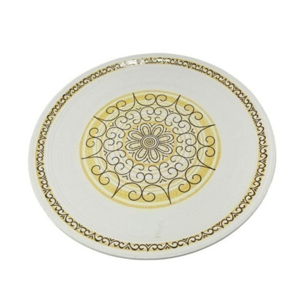 MAX SCHONFELD Vtg MS KILNS Sierra Casual Ironstone Yellow Stoneware‎ 10" Plate